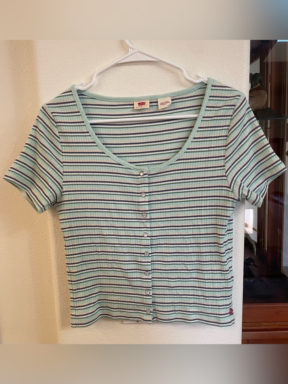 Levi's Striped Button-Front Top